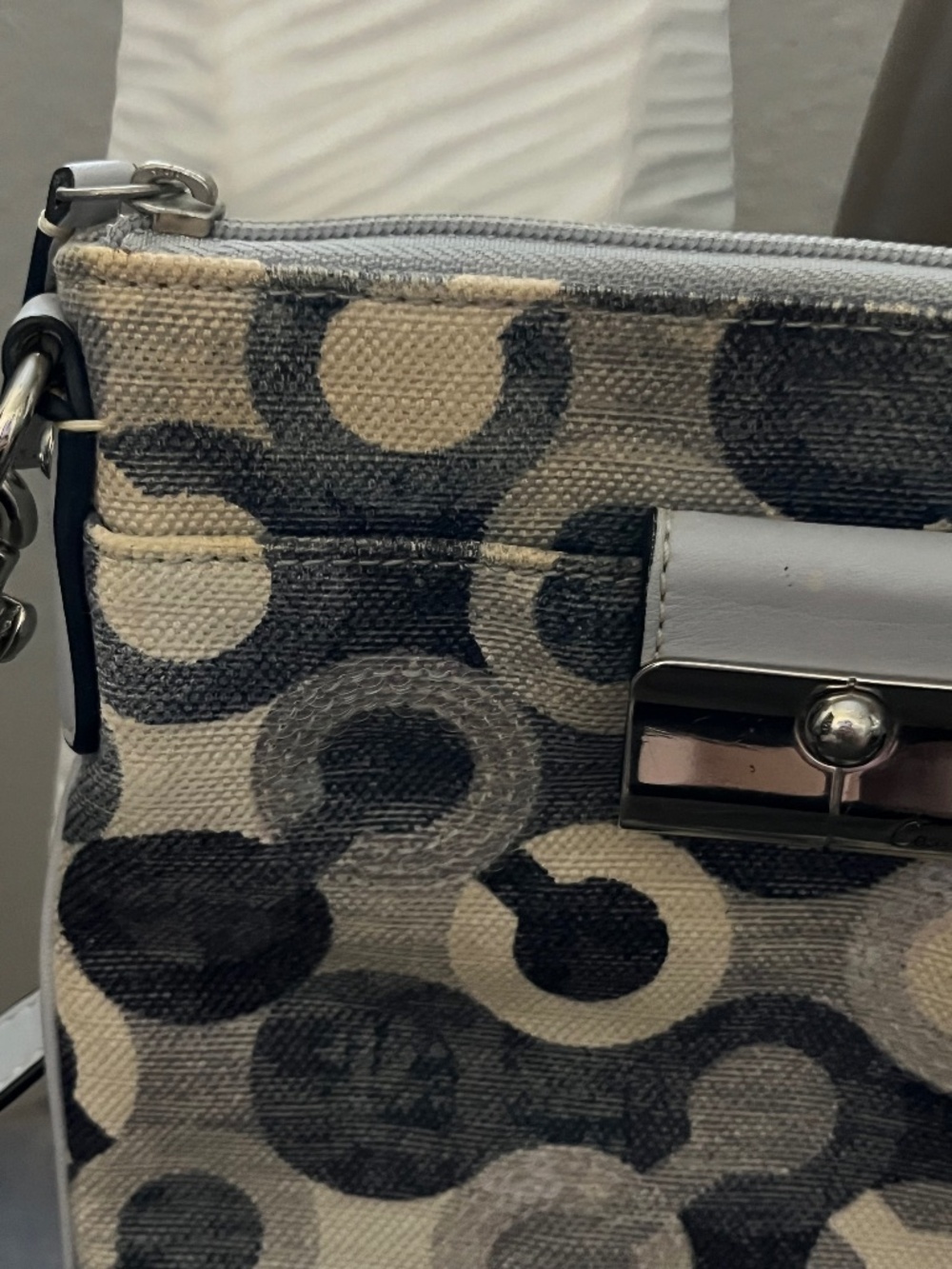 Coach Kristin Op Art Signature Sequin Swingpack Crossbody Bag - Picture 14 of 15